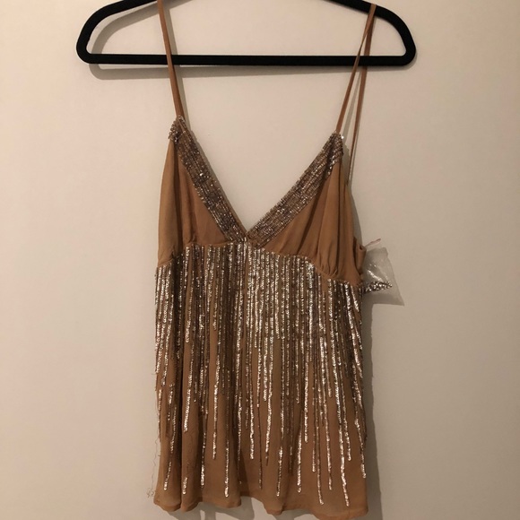 French Connection sequin sleeveless top - Picture 1 of 8